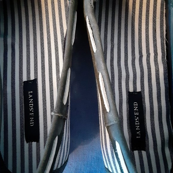 Lands' End Women's Gray and Striped Dockside Loafers Size; 8B - Picture 7 of 8